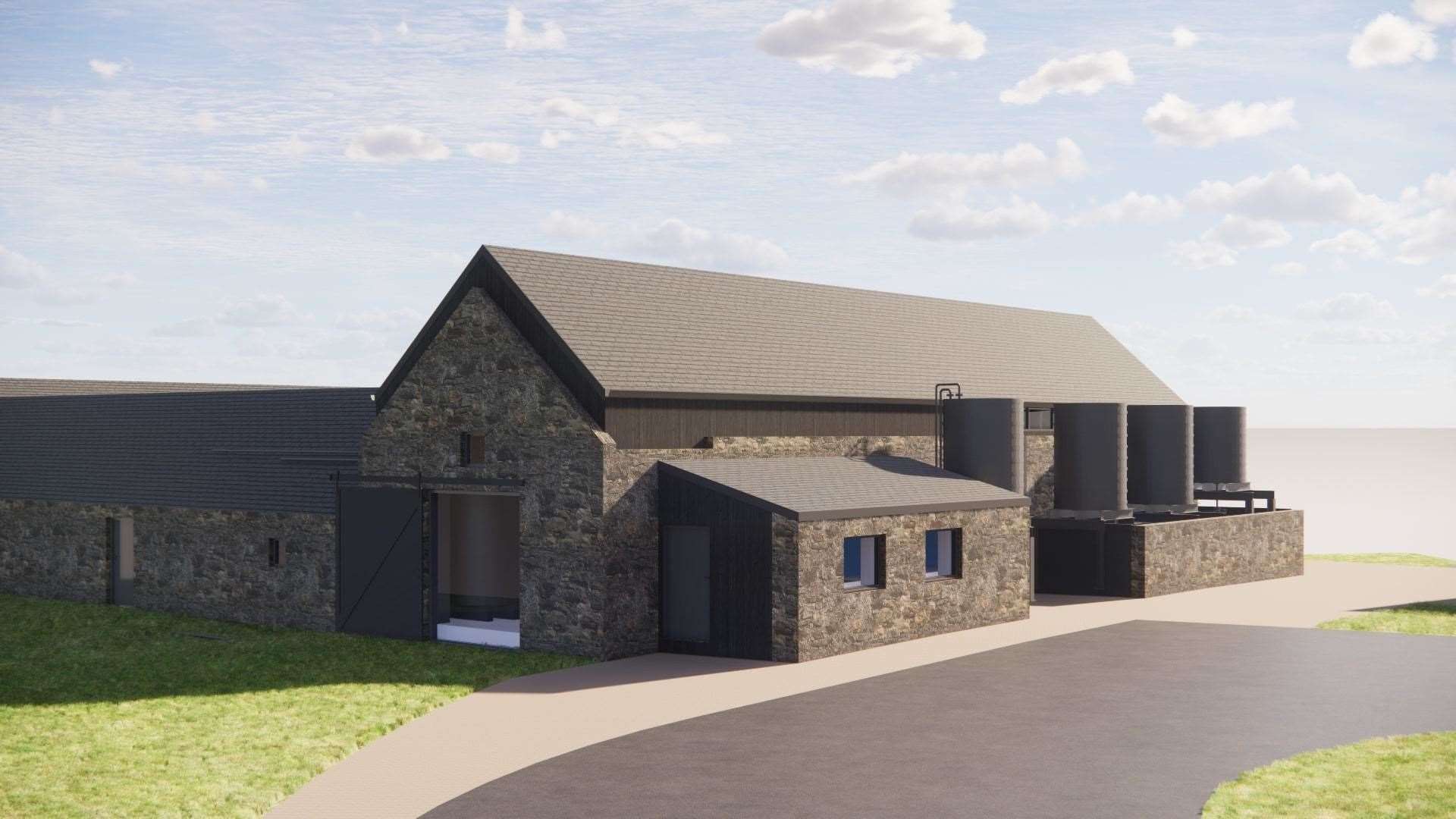 An architect's impression of The Cabrach Distillery and Heritage Centre