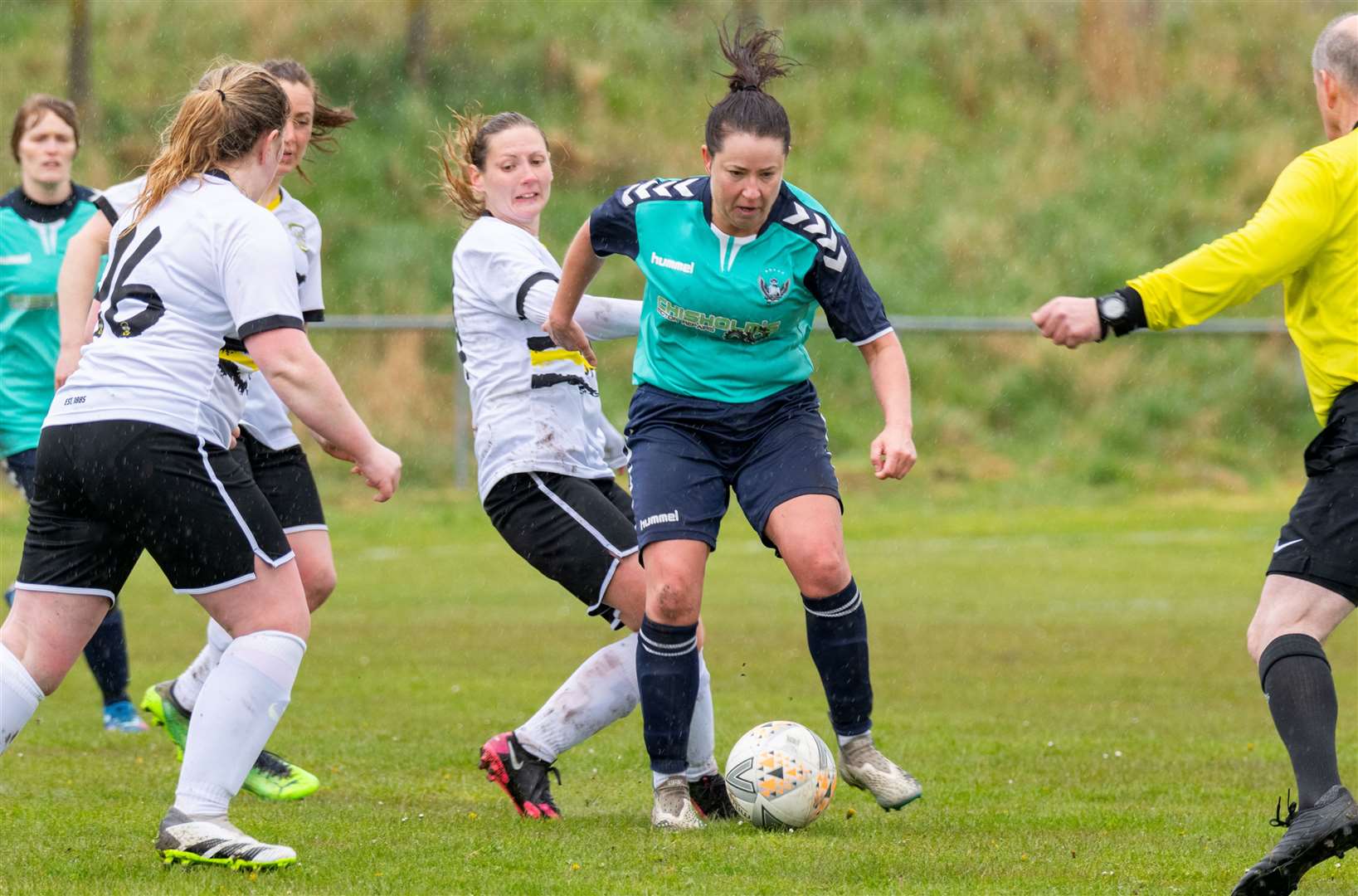 Buckie Ladies' Micki Munro on the ball. Picture: Beth Taylor