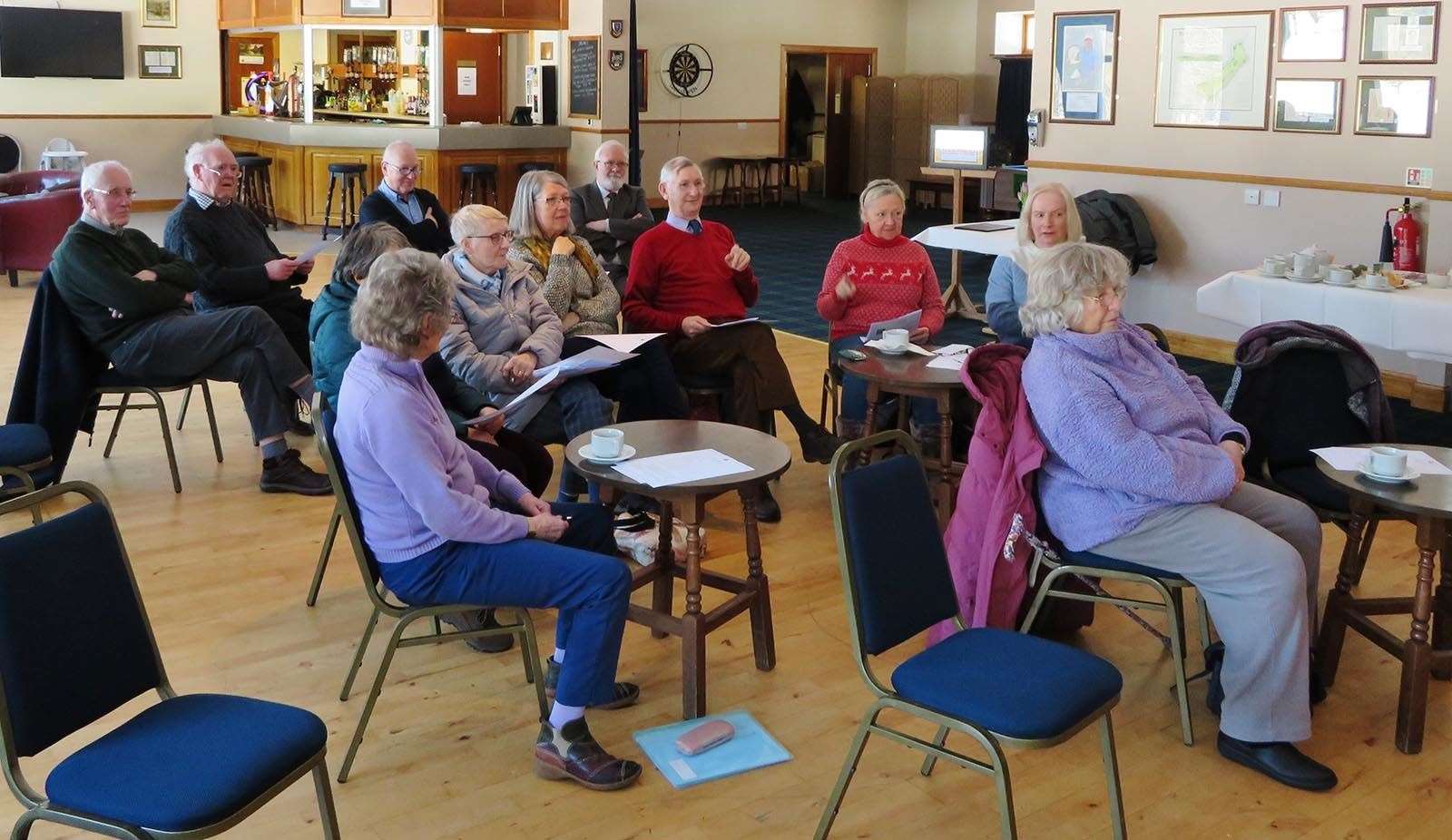 Huntly Probus Club members gather at the town's golf club for an AGM.