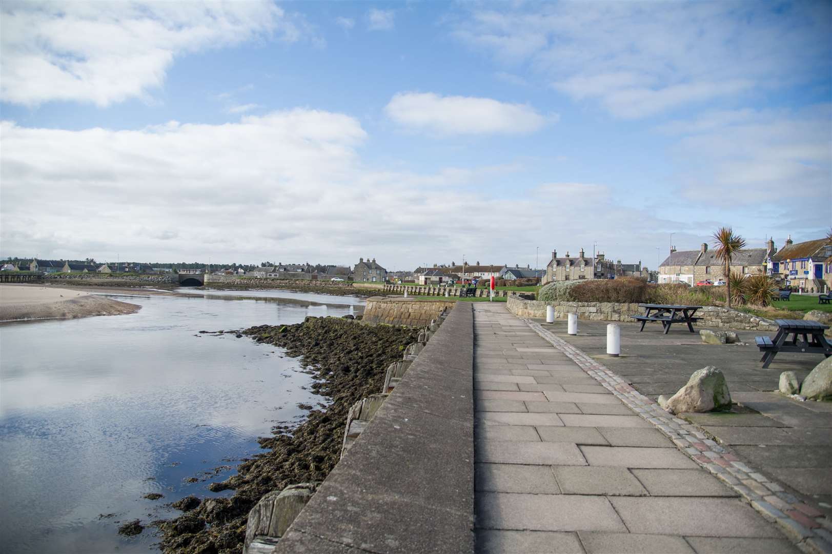 Lossie Esplanade where the new bridge will connect to the East Beach. Picture: Becky Saunderson.