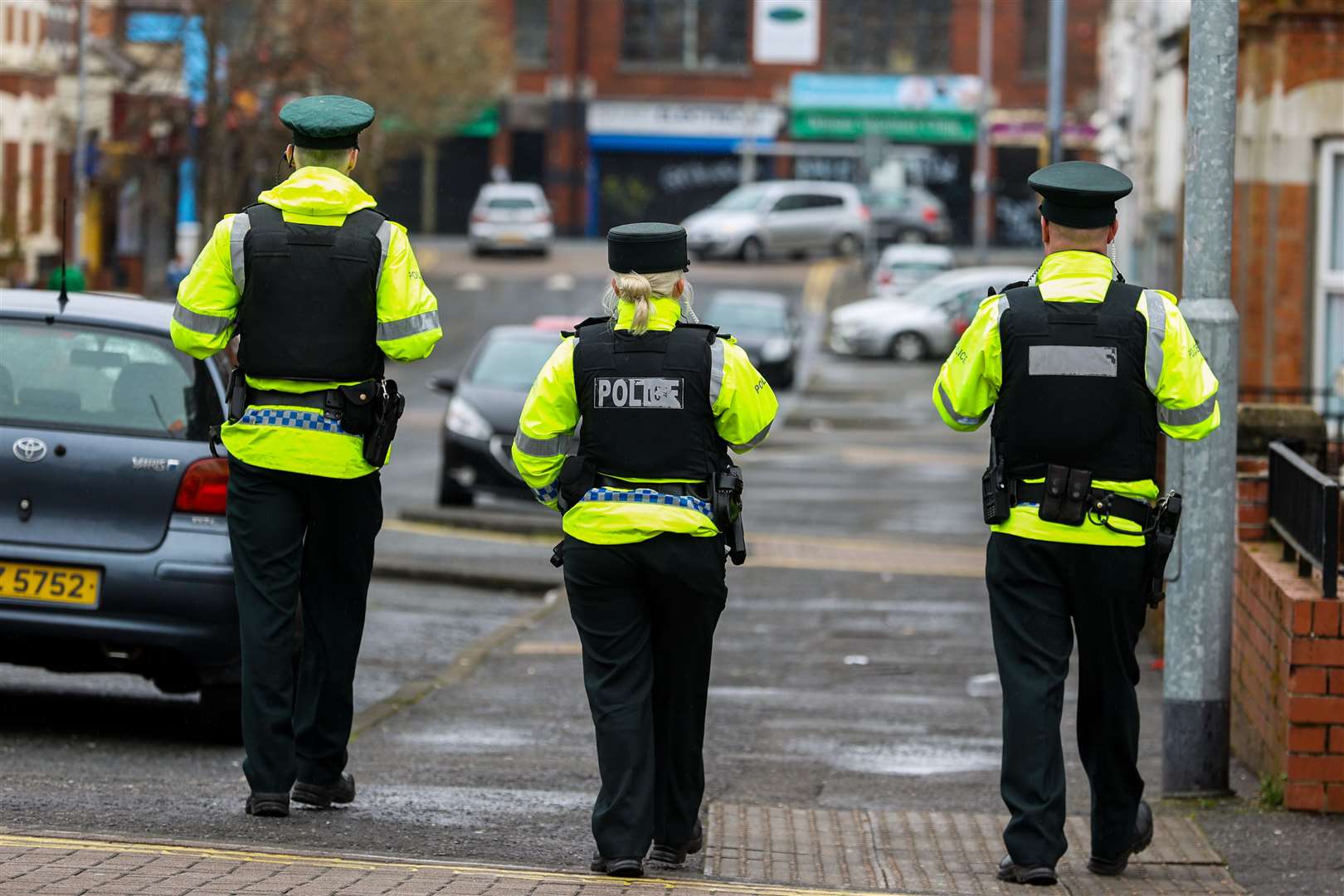 Naomi Long outlined challenges such as low police officer numbers (Liam McBurney/PA)