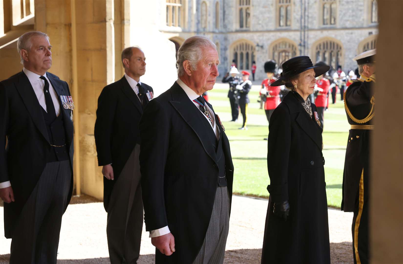 The Duke of York, the Earl of Wessex, the Prince of Wales and the Princess Royal (Chris Jackson/PA)