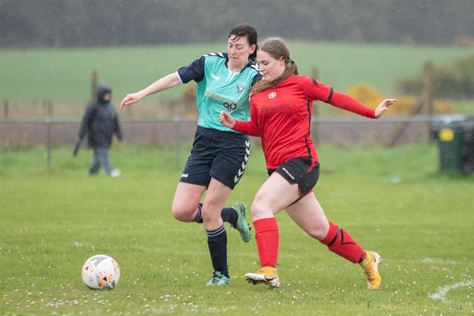 Karen Brockie levelled the score for Buckie after Clach's shock opener. Picture: Daniel Forsyth