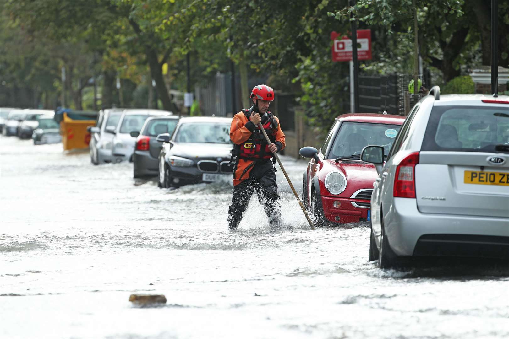 The UK Government wants to reduce leakages from burst pipes by 50% by 2050 (Yui Mok/PA)