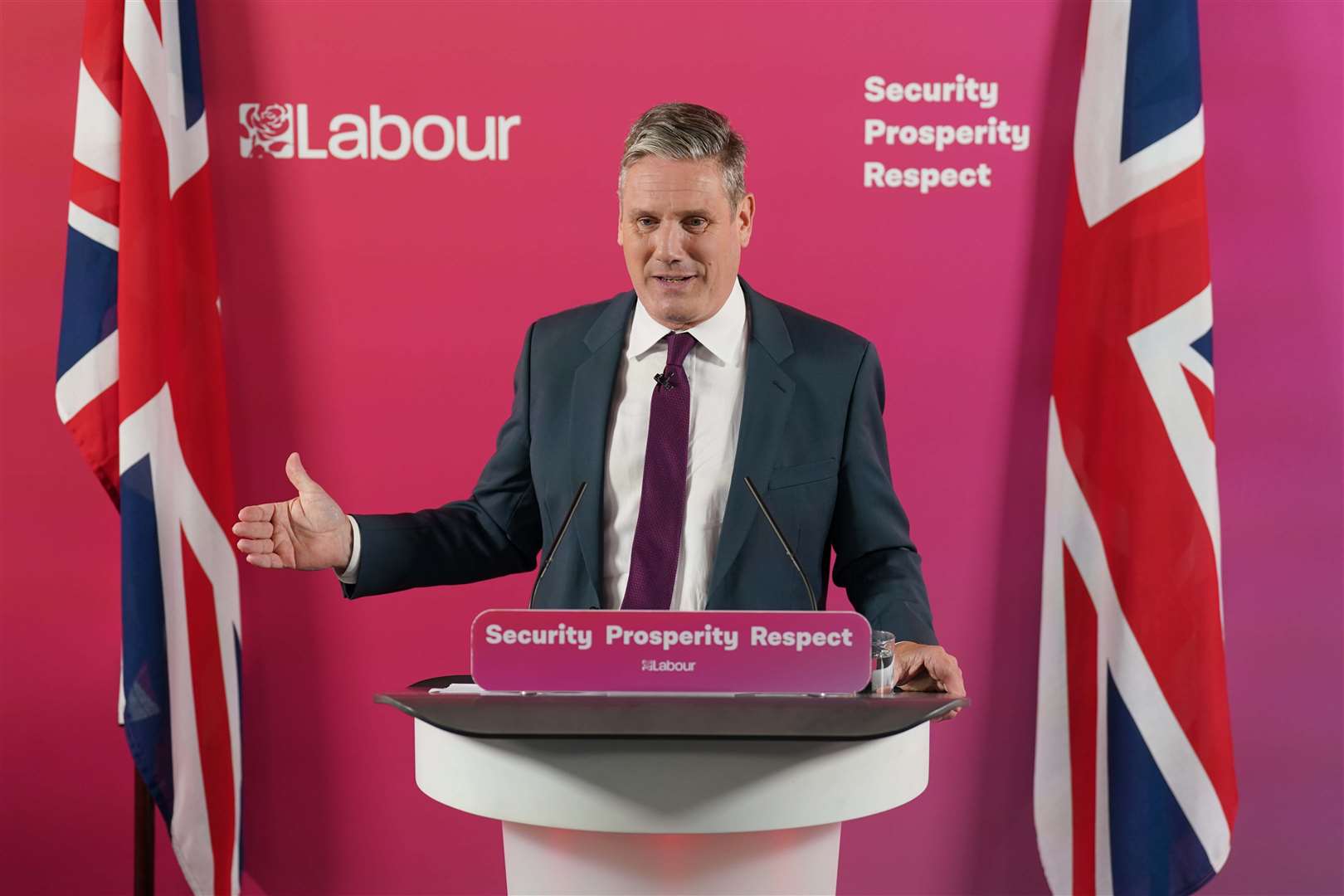 Labour leader Sir Keir Starmer said that he wanted Labour to govern alone (Kirsty O’Connor/PA)