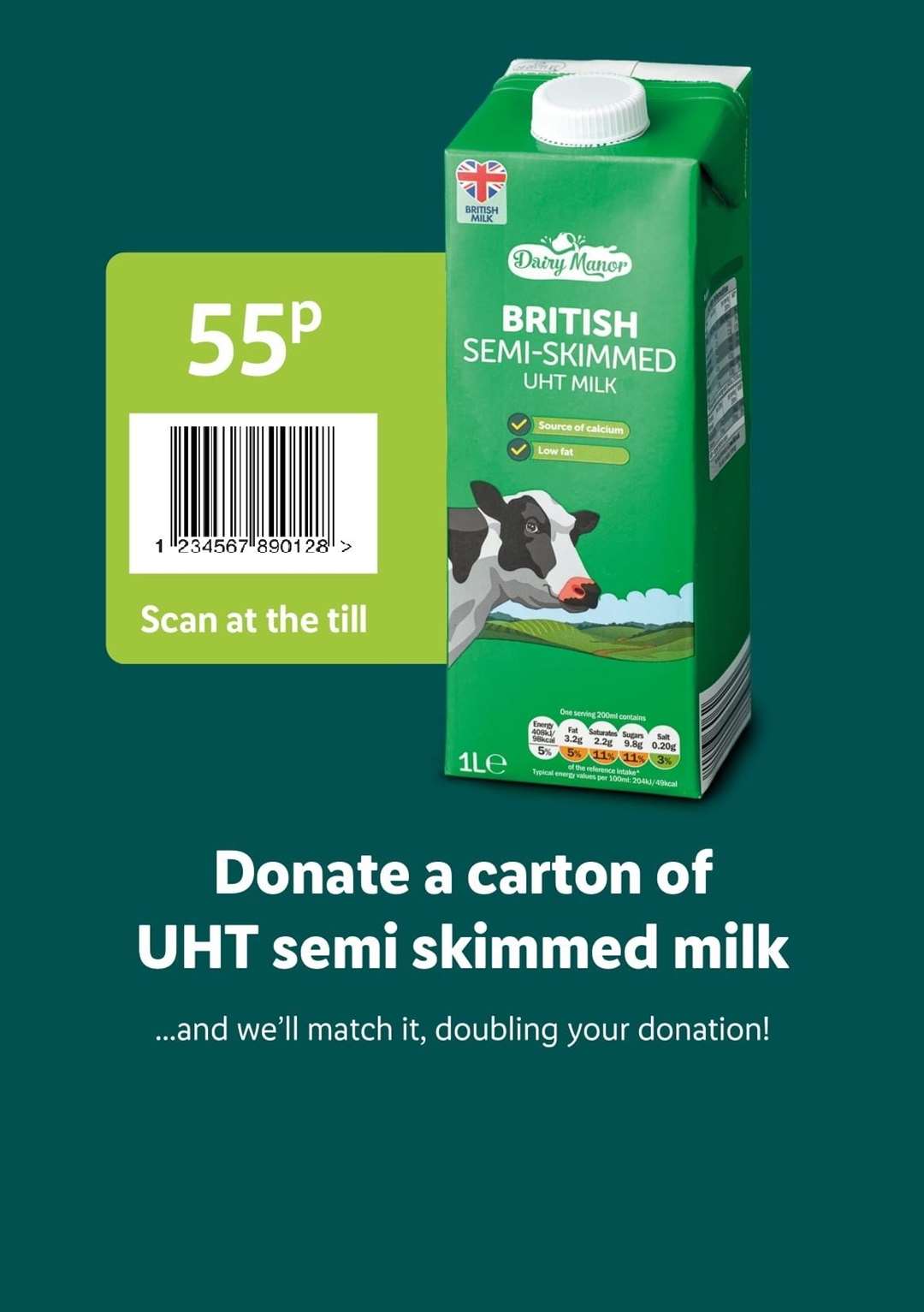 Lidl customers can scan a flyer when they pay for their shopping to donate one of five essential food items.