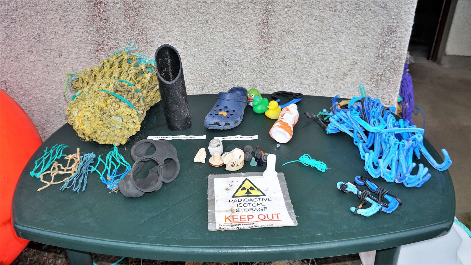 Some of the items recovered from local beaches.