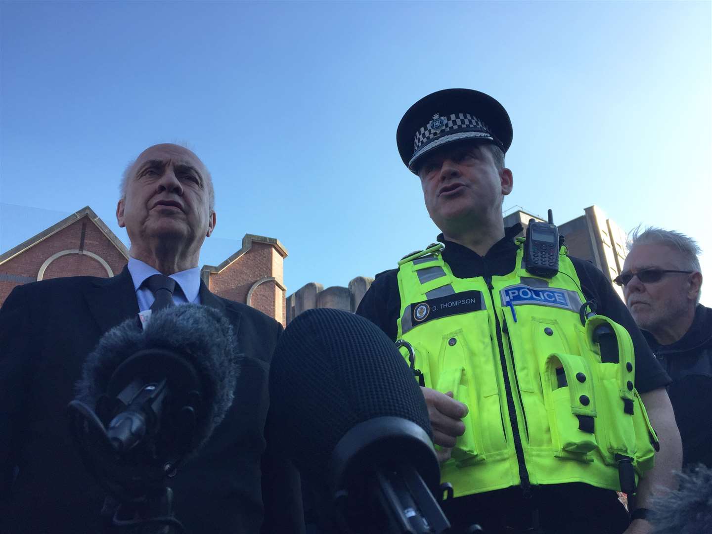 West Midlands police and crime commissioner David Jamieson (left) and West Midlands Police Chief Constable David Thompson (Richard Vernalls/PA)