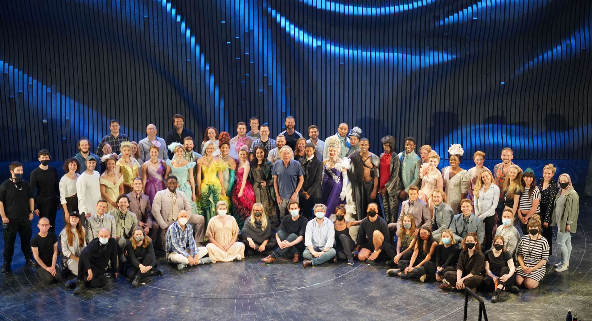 Andrew Lloyd Webber with the cast of Cinderella (Really Useful Group/PA)