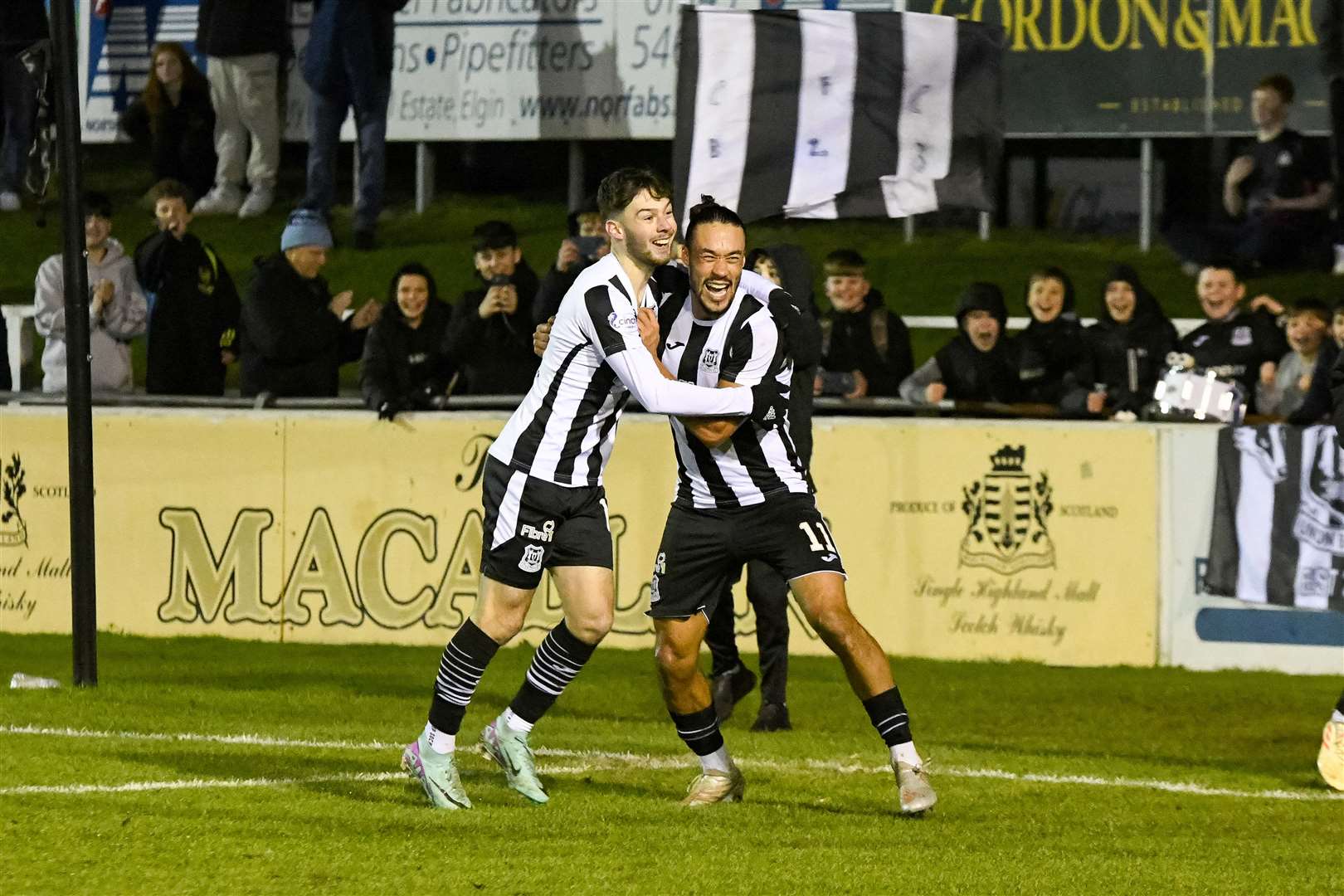 Liam Harvey celebrating his winning penalty for Elgin City at the weekend. Picture: Beth Taylor