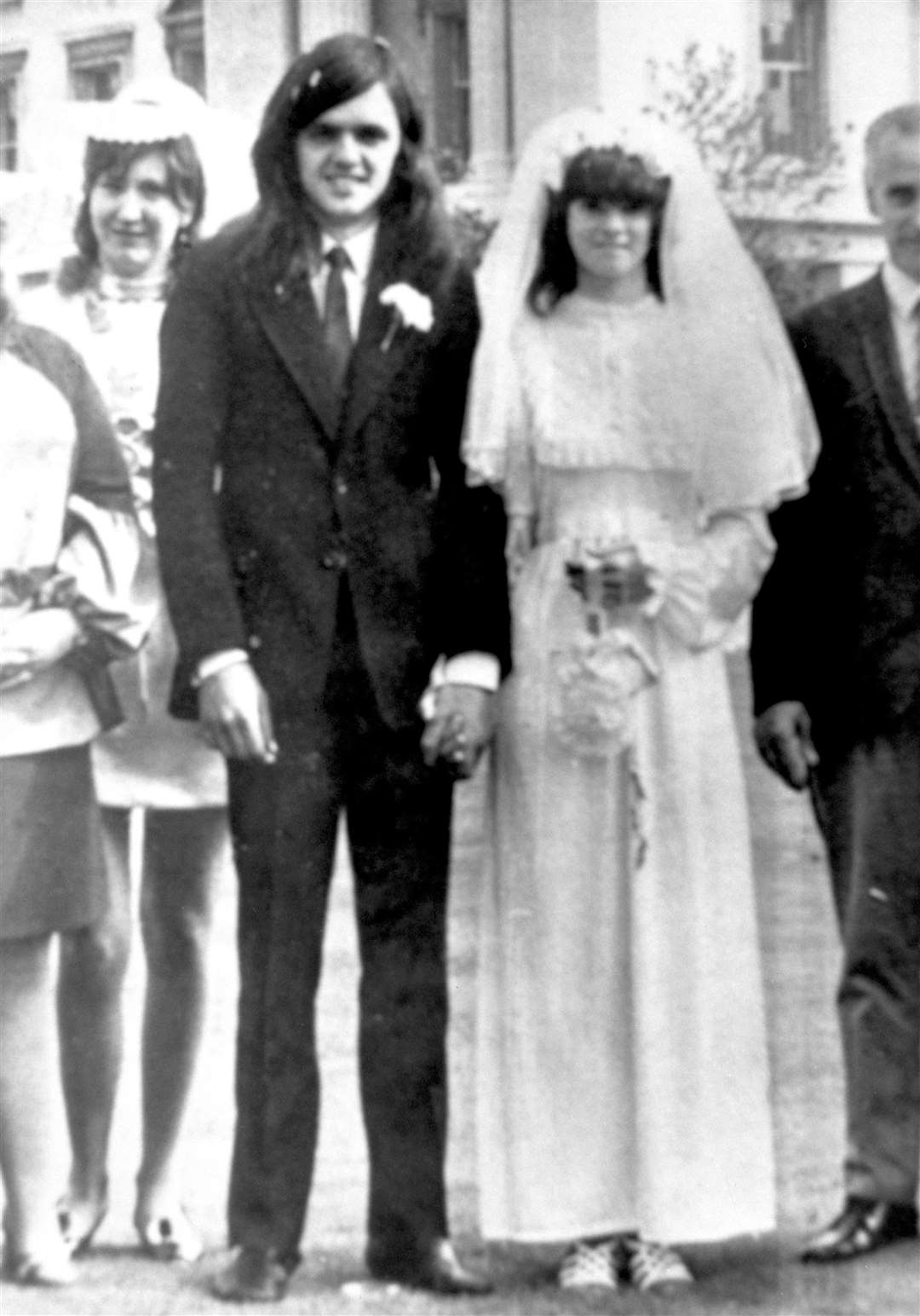 Desmond Reilly with his wife on their wedding day (Family/PA)