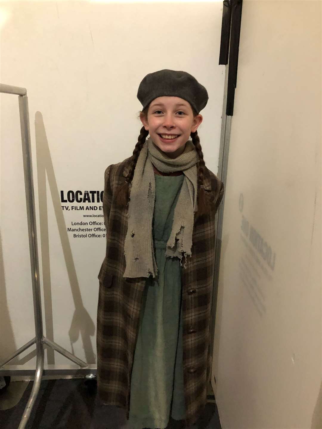 Sophie McDonnell (12), from Banff Academy, was on set as an extra.