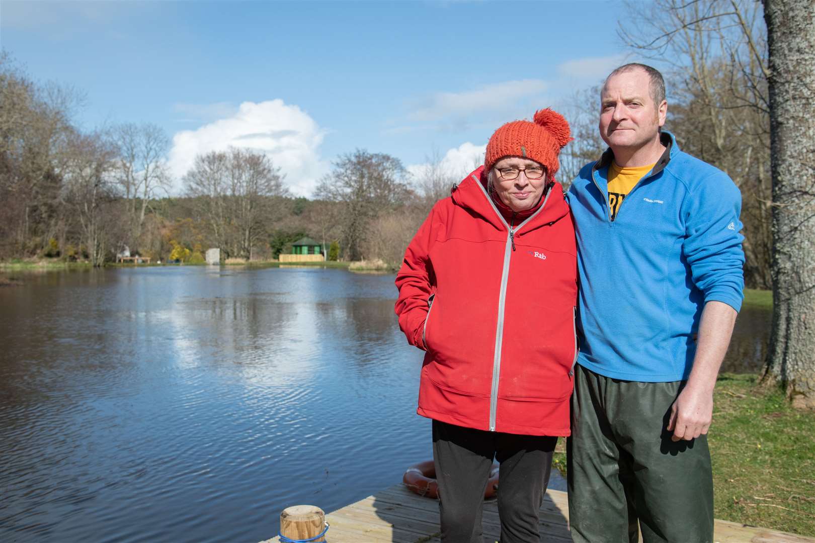 Mags and Alan Smith have just opened Mill Brae Fishery at Tynet and have lots of plans for the site. Picture: Daniel Forsyth