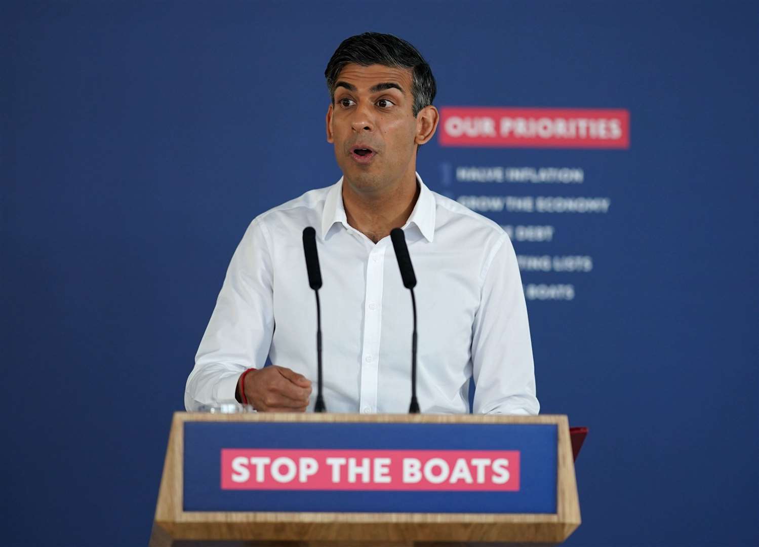 Prime Minister Rishi Sunak has insisted his ‘stop the boats’ plan is working (Yui Mok/PA)