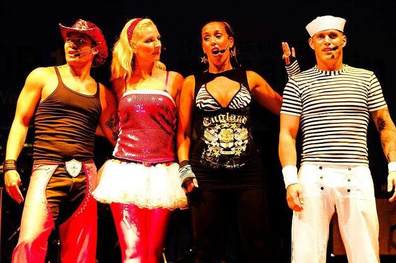 Oh, we're going to Cooper Park...? Vengaboys have listed Elgin as a destination on their world tour.