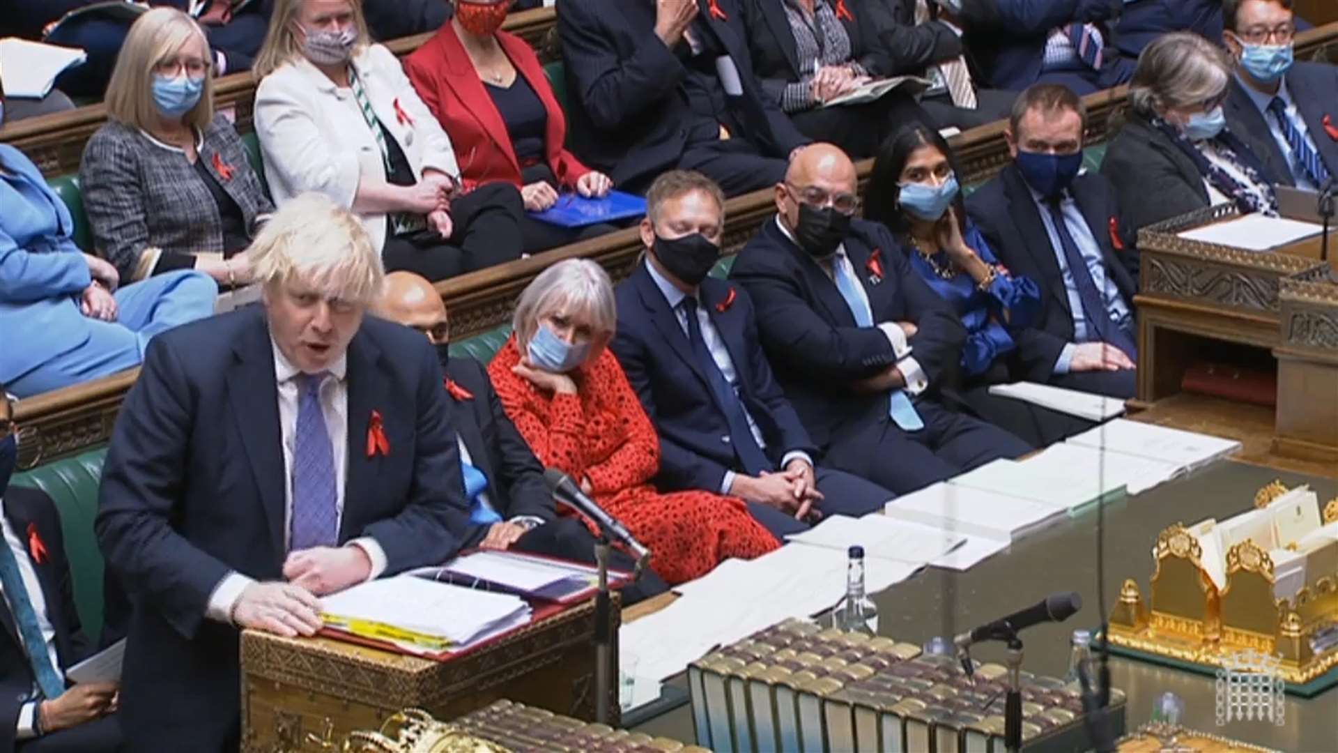 Prime Minister Boris Johnson speaks during Prime Minister’s Questions in the House of Commons, London. Picture date: Wednesday December 1, 2021 (PA)