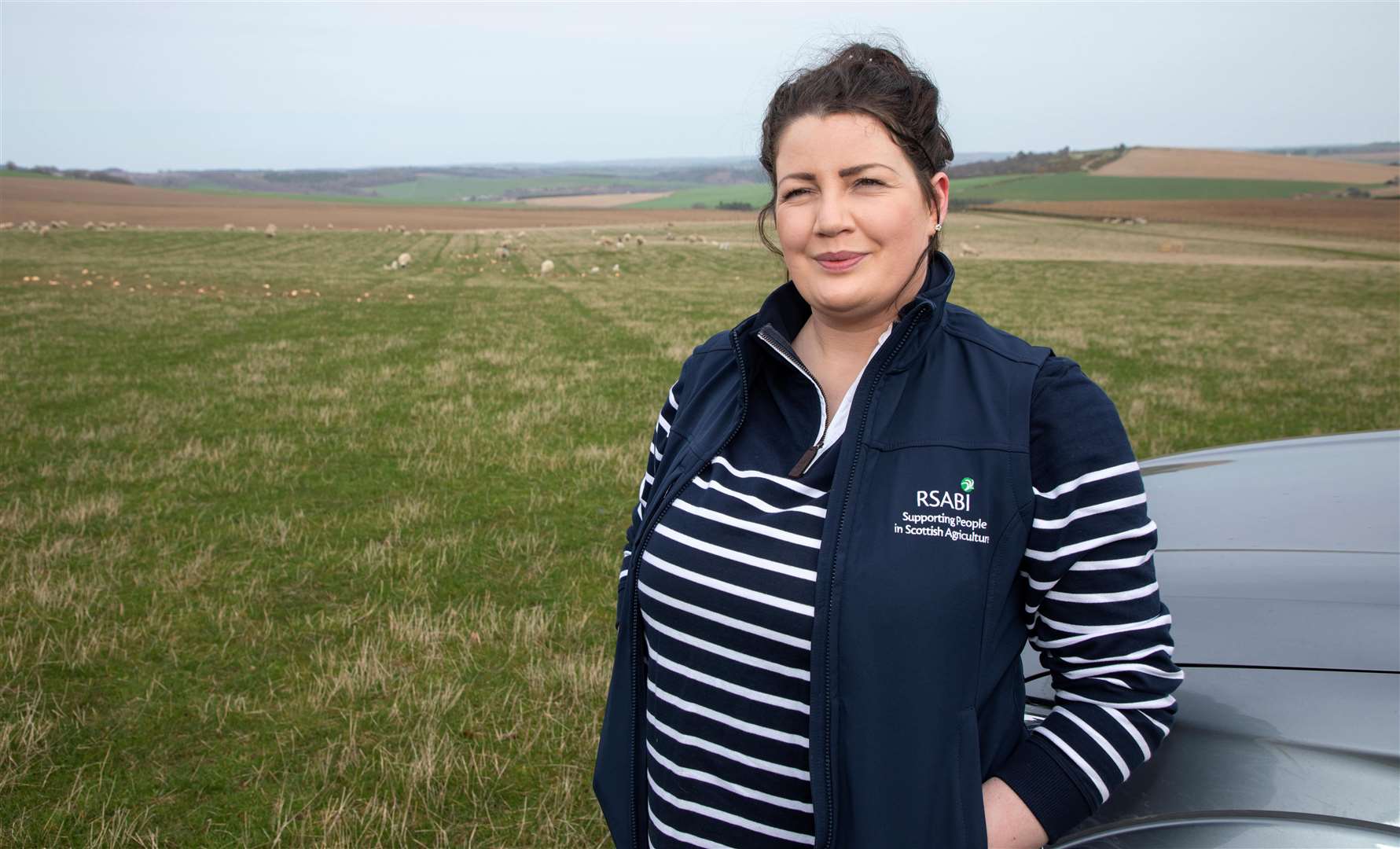 Laura Lumsden pictured on the family farm near Turriff, will take up the role at Thainstone.