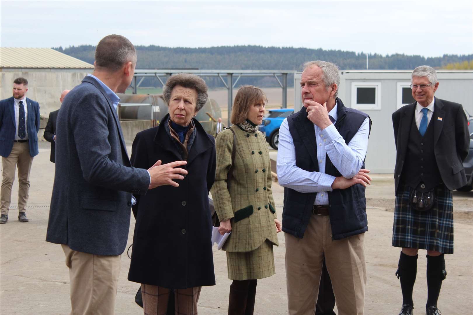 Princess Anne visited Gray Composting Services near Fordyce. Picture: Kyle Ritchie