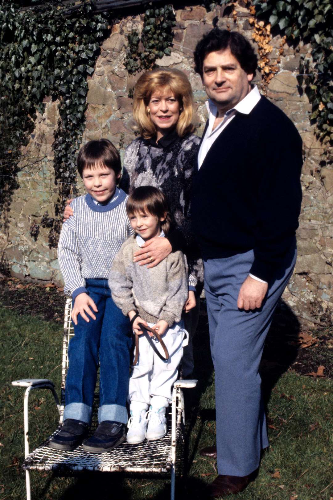Nigel Lawson with wife Therese, son Tom and daughter Emily (PA)