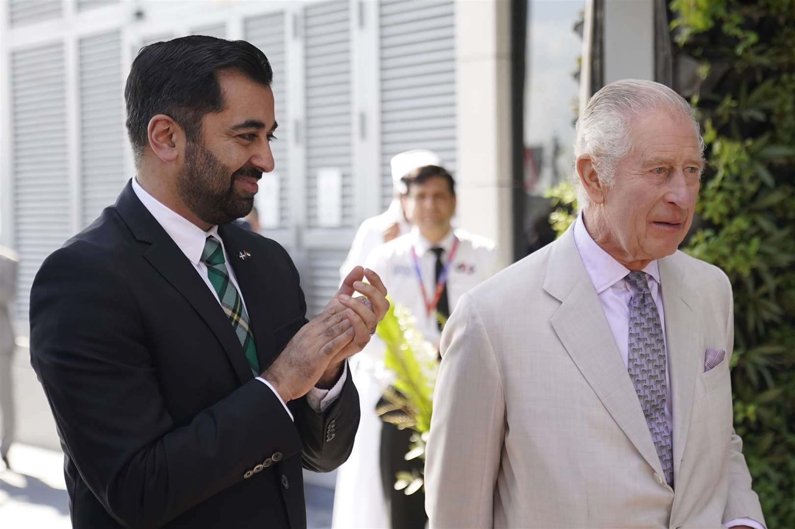 Charles attended several engagements on Thursday, including meeting Scottish First Minister Humza Yousaf (Andrew Matthews/PA)