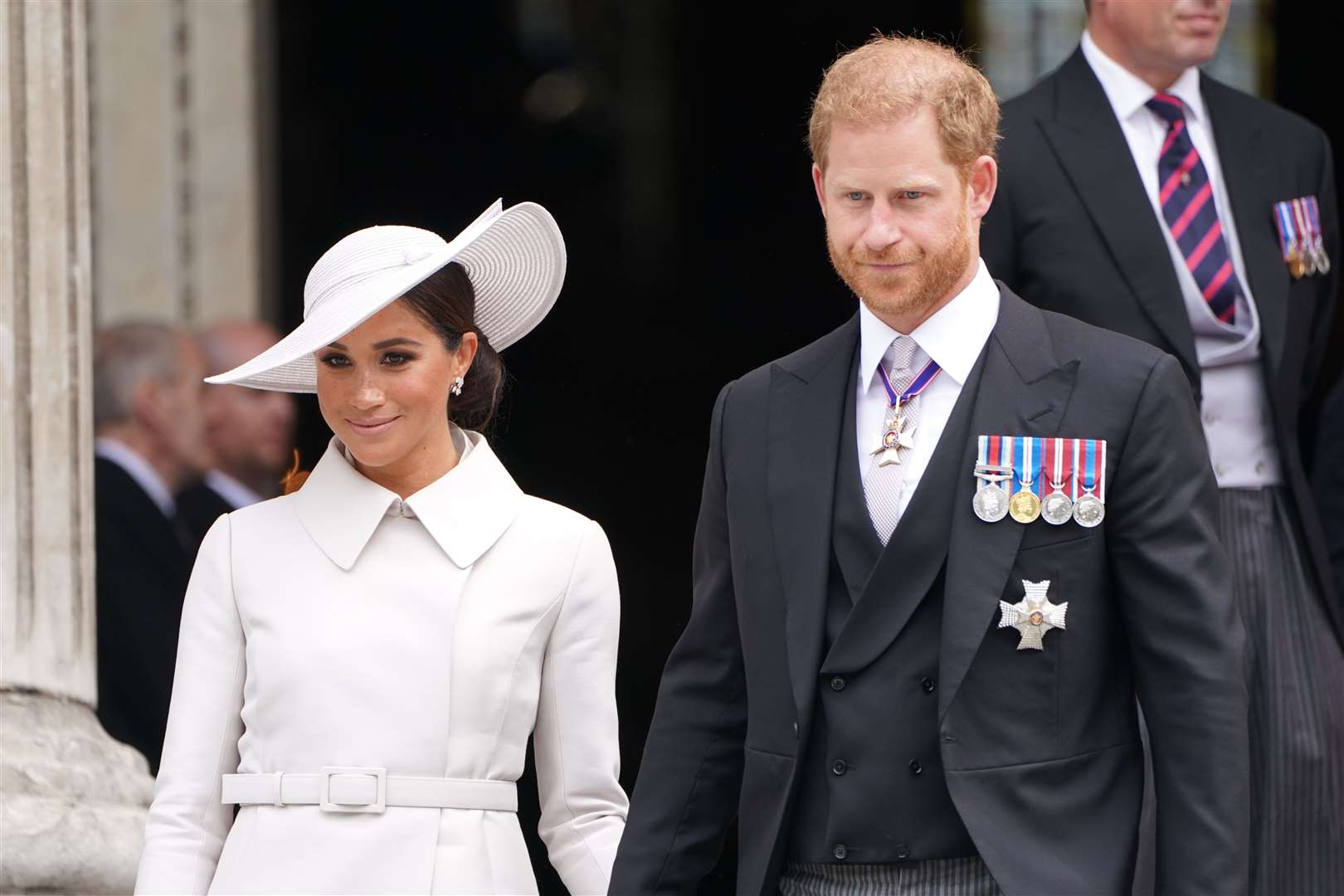 Meghan said her and Harry’s reaction to the ruling was ‘guttural’ (Kirsty O’Connor/PA)