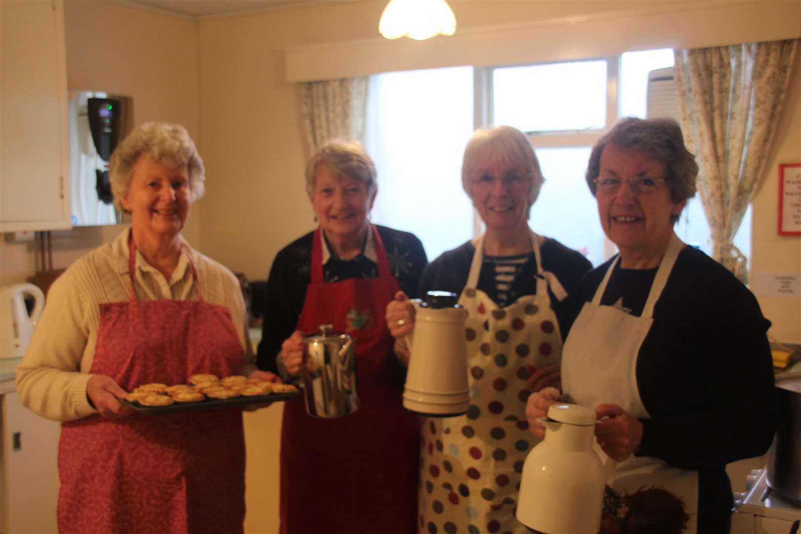 Volunteers were kept busy in the kitchen at St Andrew's Church on Saturday. Picture: Kirsty Brown