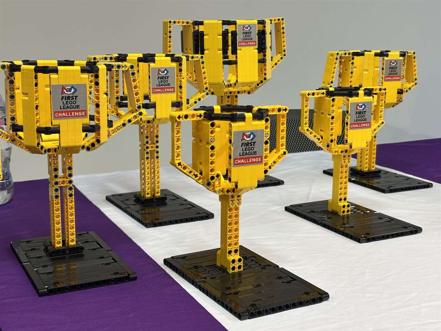 The FIRST LEGO League trophies. Picture: DYW