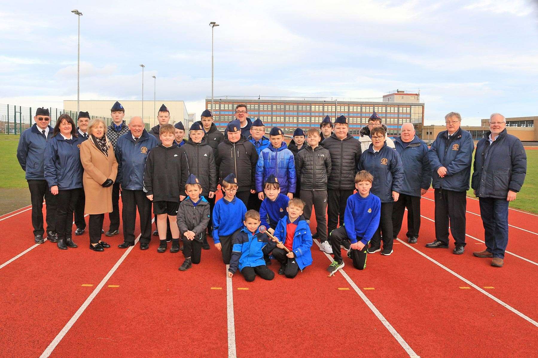 A baton handover event was held by the Boys' Brigade at Banff Academy. Picture: Andrew Taylor