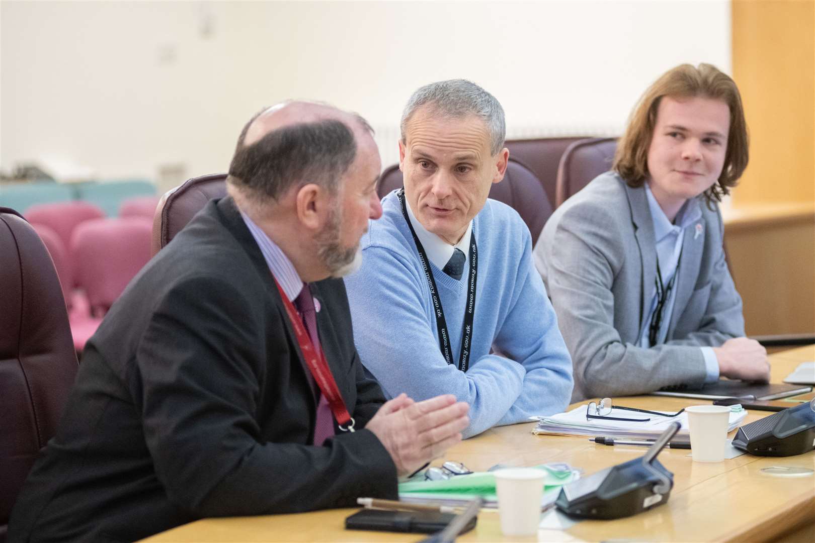 Moray's Labour Councillors (from left) John Divers, Sandy Keith and Ben Williams. Picture: Daniel Forsyth..