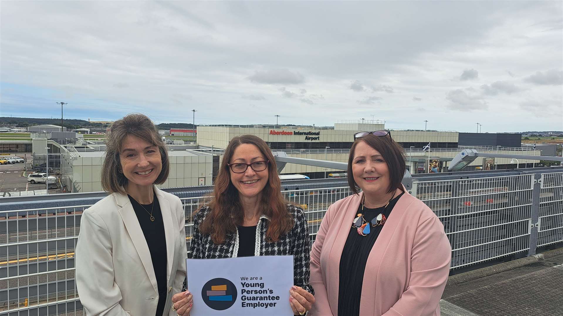 At Aberdeen International Airport are (from left) Clare Scott, DYW North East marketing executive; Catriona McKain, HR business partner at Aberdeen International Airport and Margo Milne, DYW North East director.