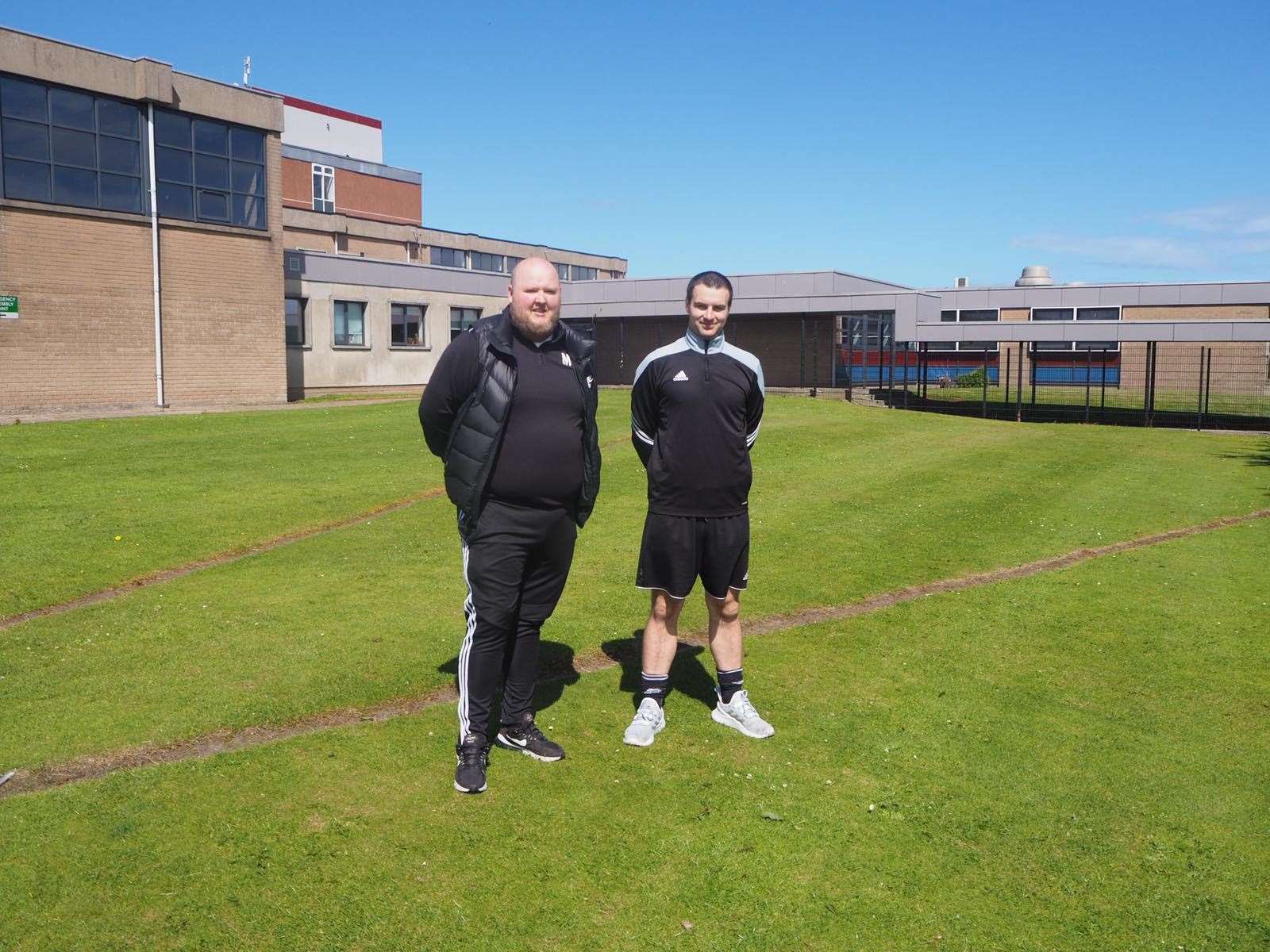 Deveronside co-managers Mikey Duncan and Ernie Milne.