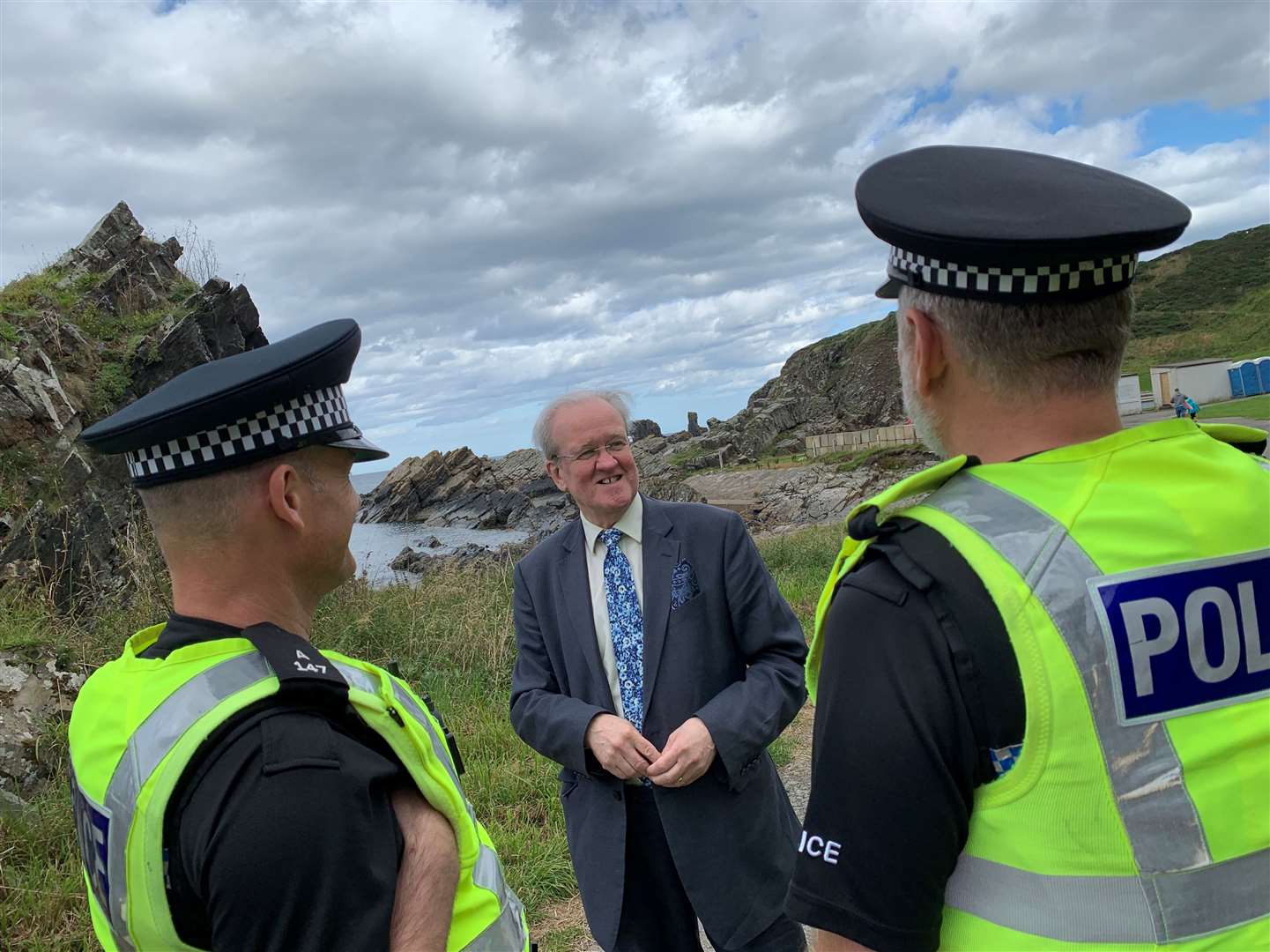 MSP Stewart Stevenson joined police officers on the beat in Banff and Macduff.