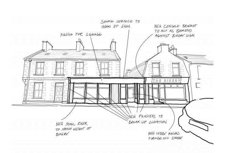 Architects drawings show the new more traditional look.