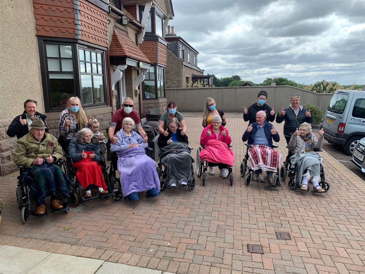 Residents and staff from the care home took part in the sponsored walk.