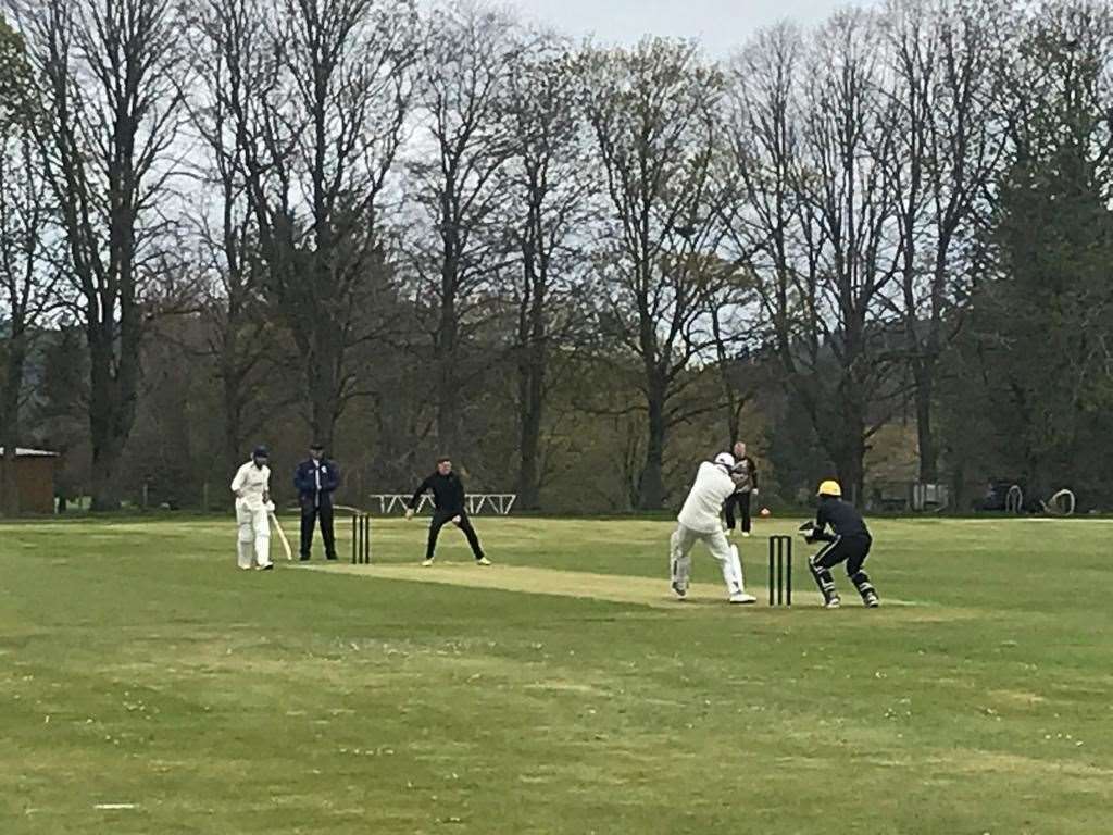 Huntly cricket action