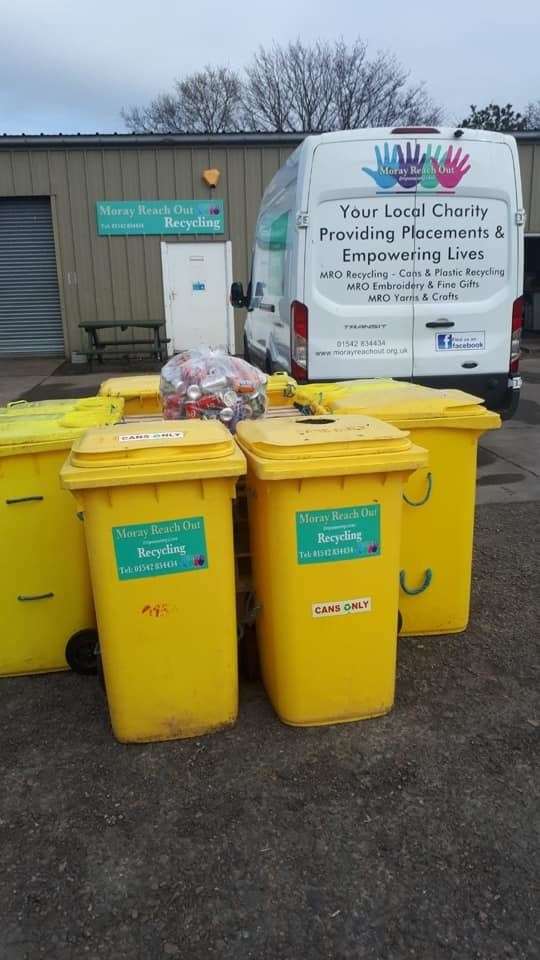 Drinks cans may be dropped off at MRO Recycling's Buckie site.