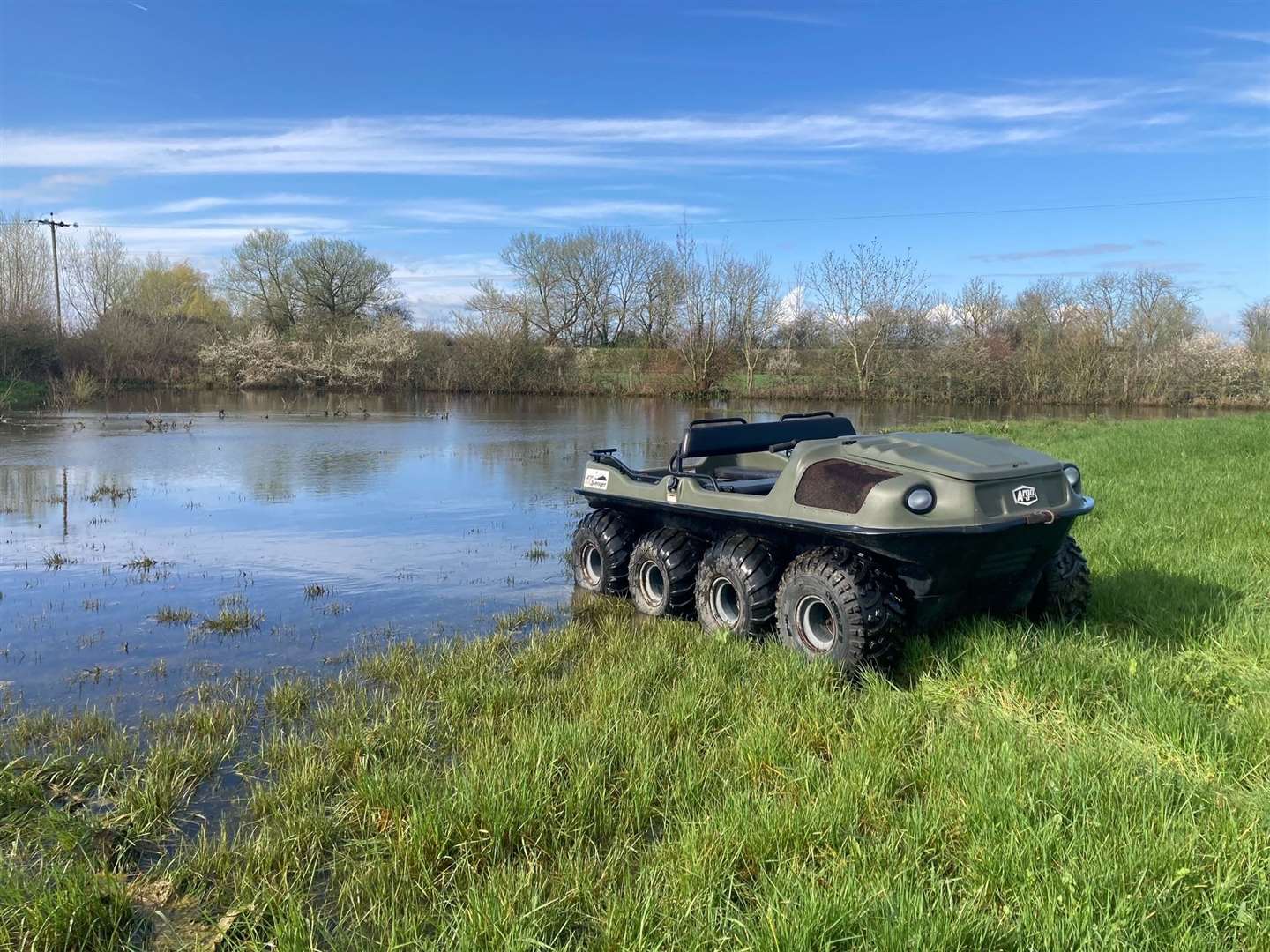 An Argo Avenger 8×8 amphibious all-terrain vehicle, bought new by Jeremy Clarkson in 2005, is to be sold at auction (Cheffins/PA)