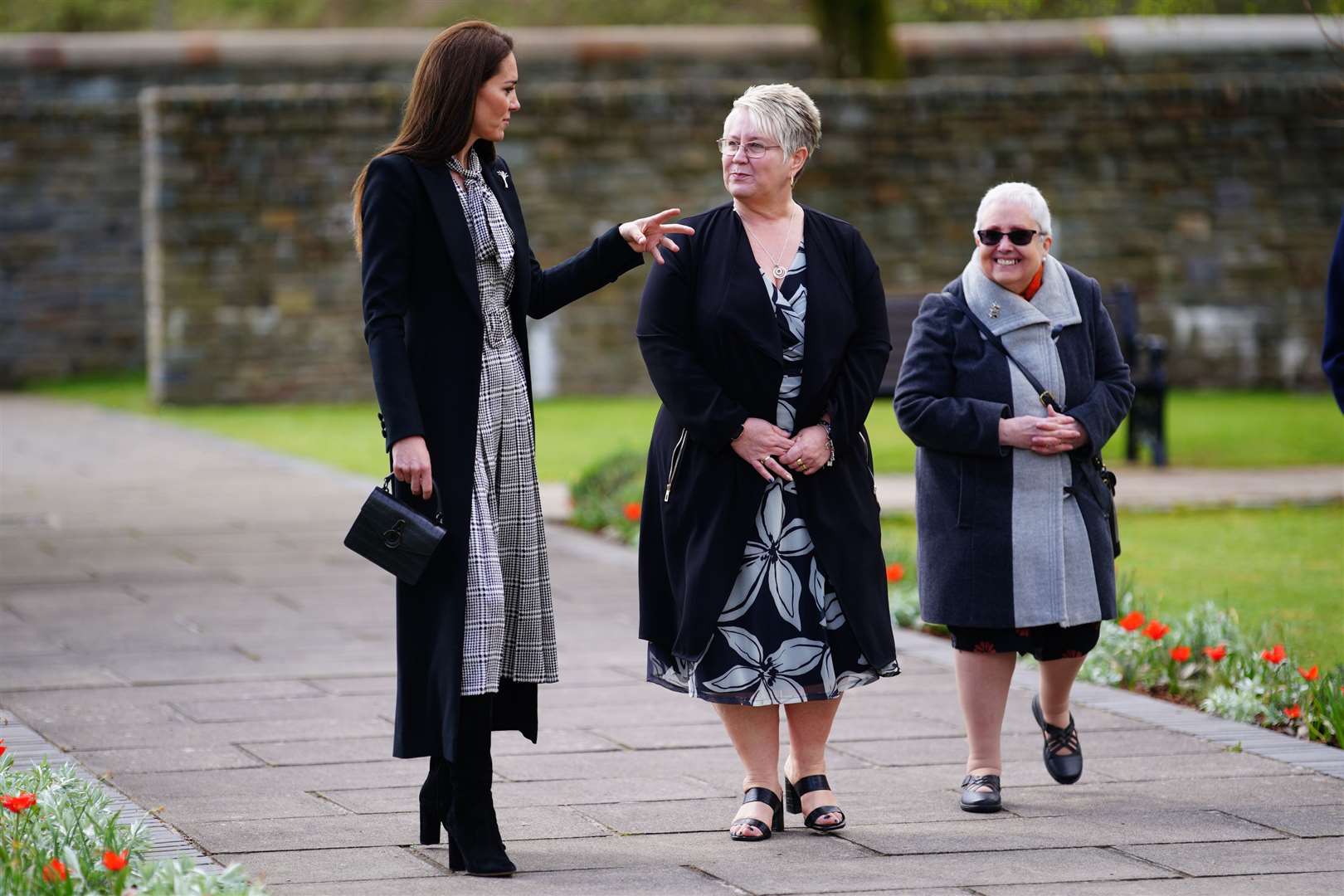 The Princess of Wales during her visit to the Aberfan memorial garden (Ben Birchall/PA)