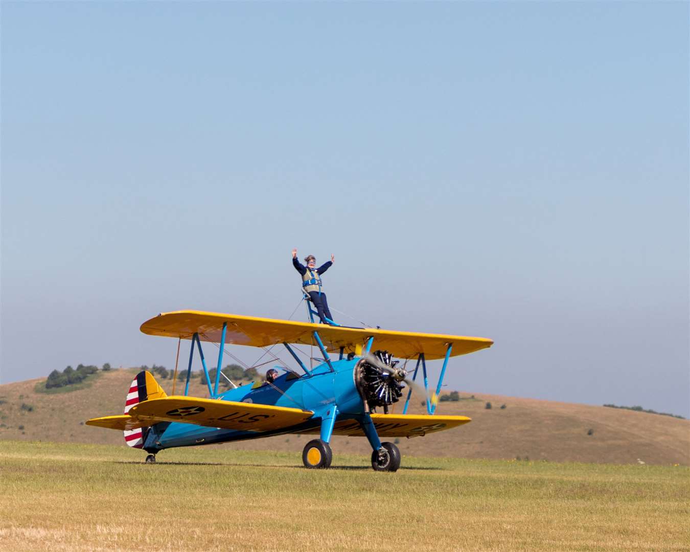 Dorothy Hyman’s wing-walk for her 70th birthday (Donna White Photography/PA)