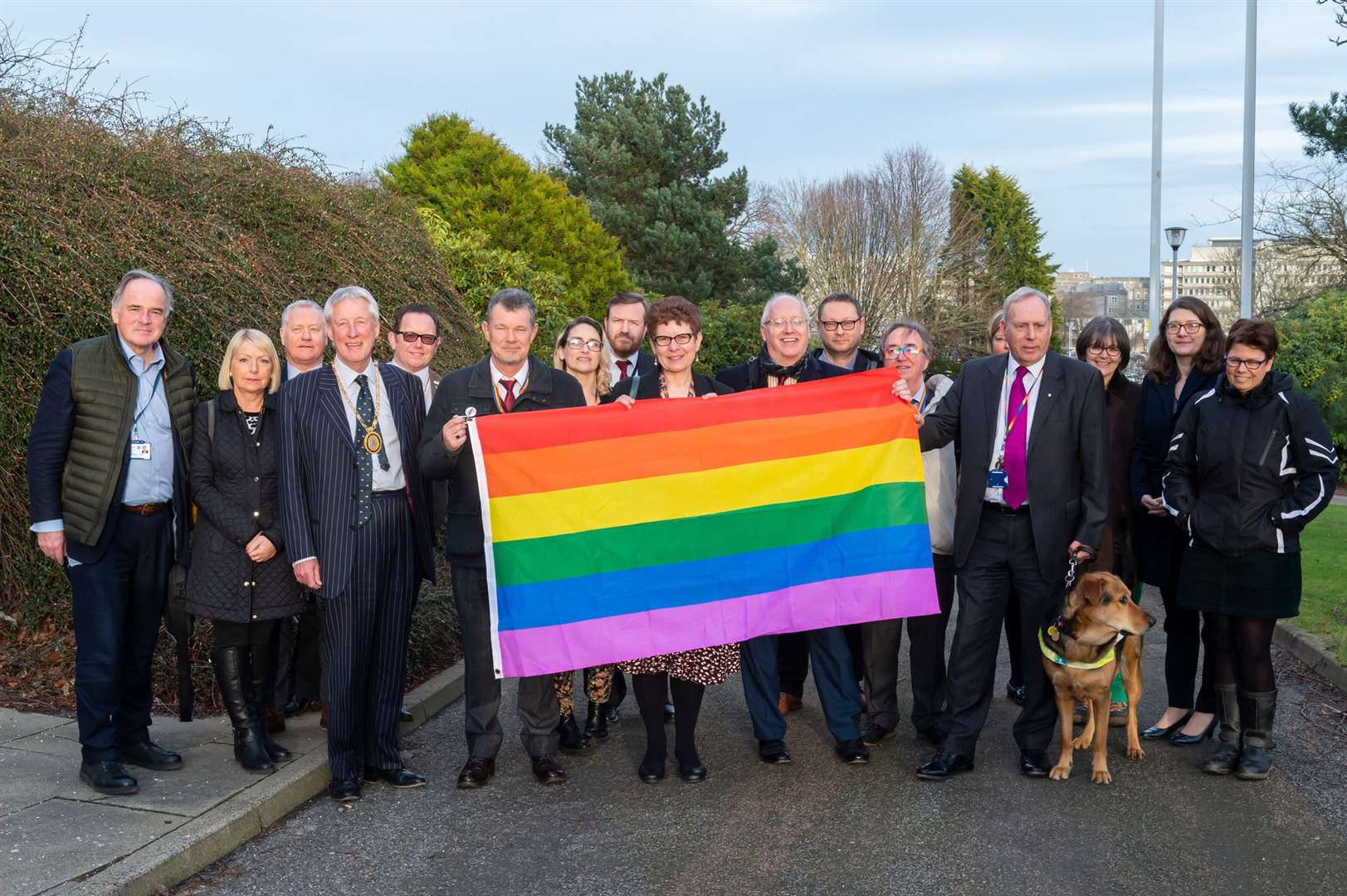 Aberdeenshire Councillors mark LGBT History Month at Woodhill House in Aberdeen