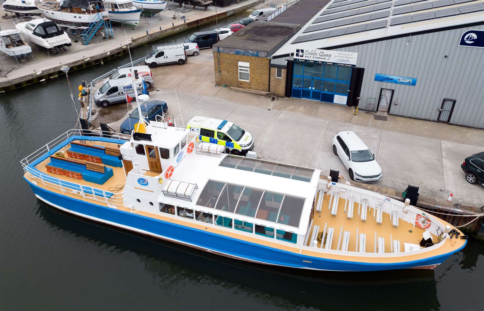 The cruise boat Dorset Belle was impounded following the incident (Andrew Matthews/PA)