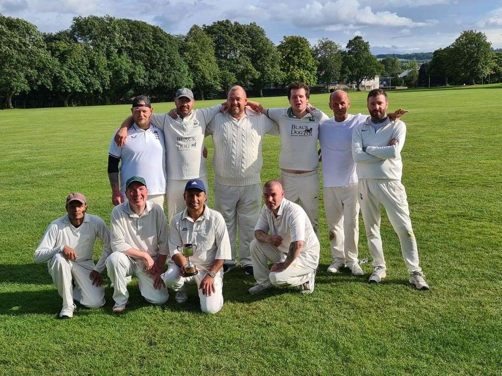 A triumphant Buckie claim the league title on the last day of the season. Picture: Buckie Cricket Club