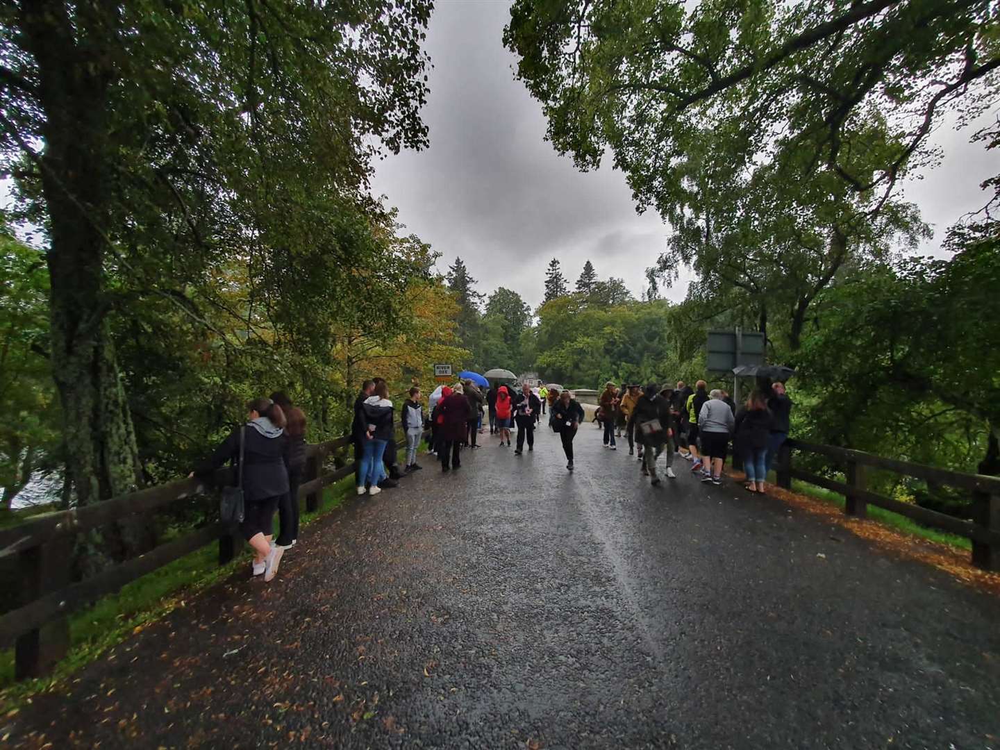 Many have already gone to the entrance of the castle to pay their respects.  Photo: Lewis McBlane