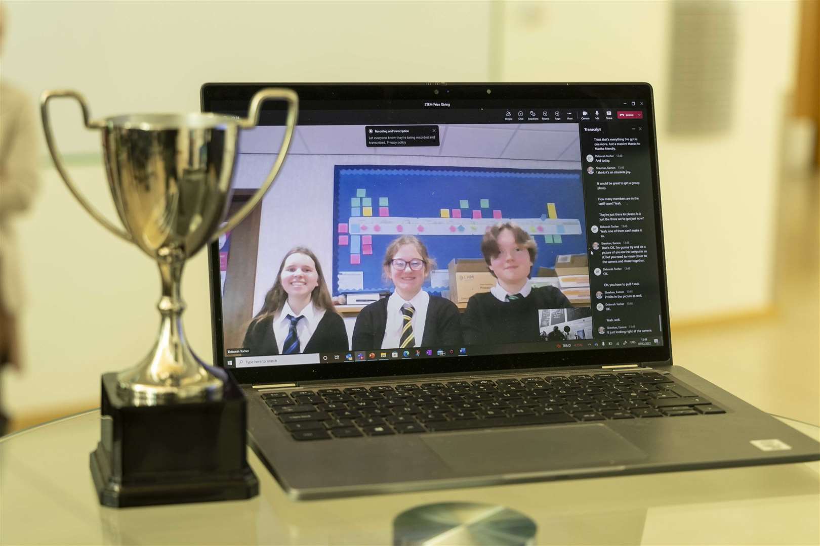 Runners Up Turriff Academy took part online