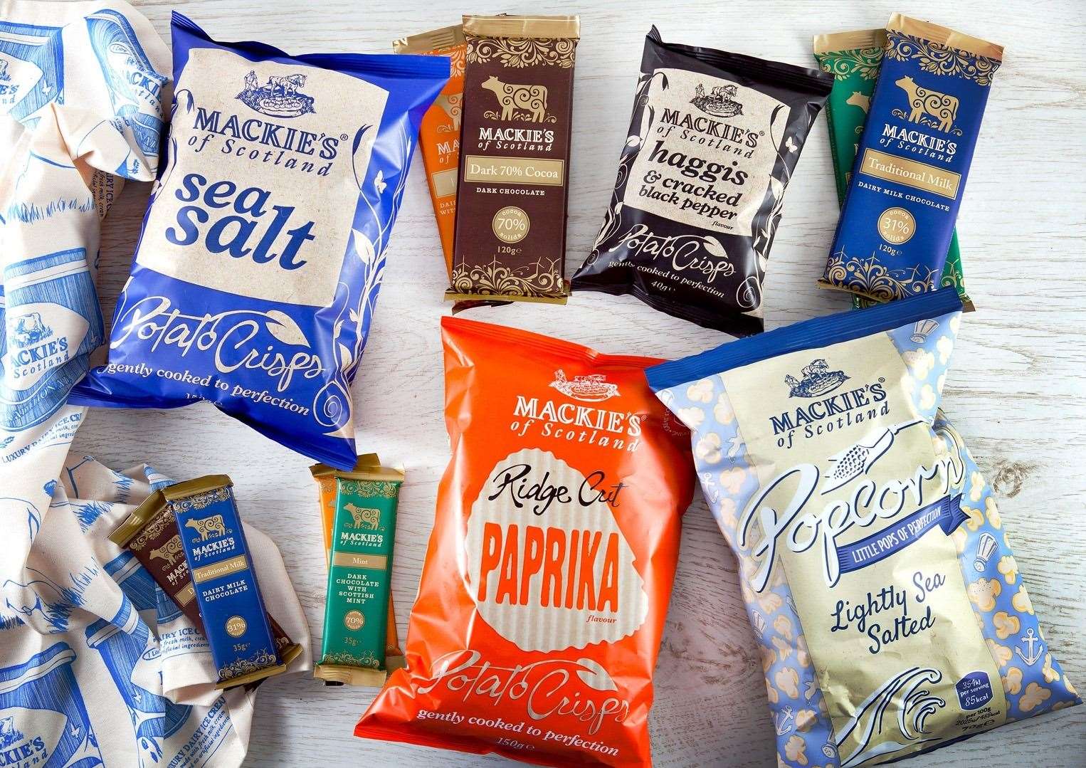 Mackies products have diversified over the year's into crisps and chocolate ranges helping them to build a strong export market.