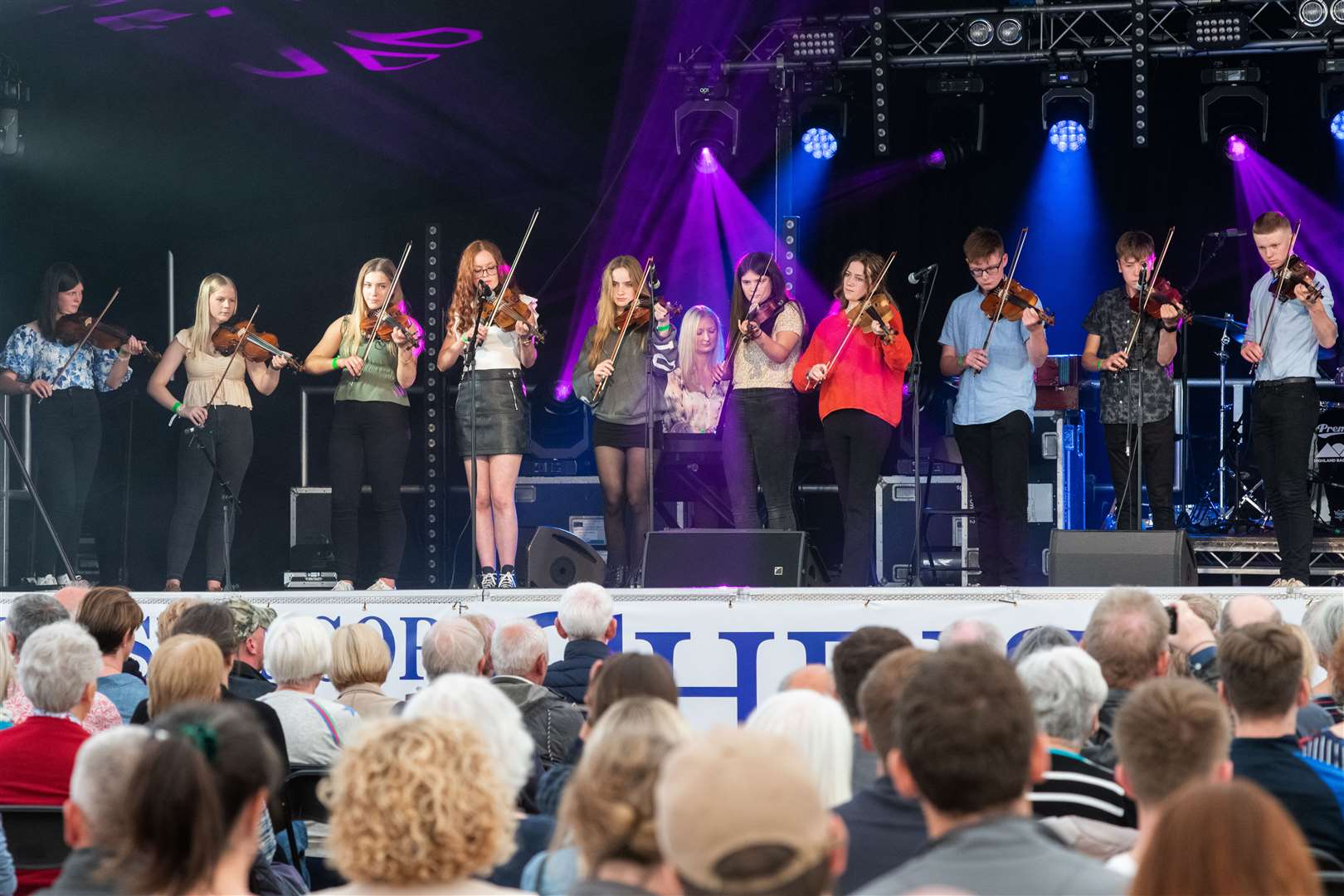 The Arc Fiddlers take to the Speyfest stages on the Friday evening. Picture: Daniel Forsyth