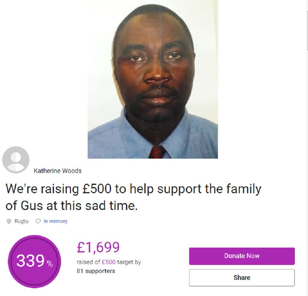 His colleagues have set up a fundraiser for his family (Justgiving/PA)
