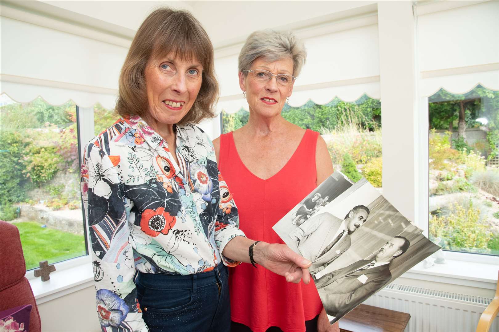 Bill's daughters Liz (left) and Sue (right). Picture: Daniel Forsyth.