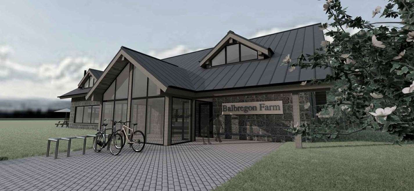 Artist impression for the farm with shop and cafe. Picture: Gerry Robb architectural design services.