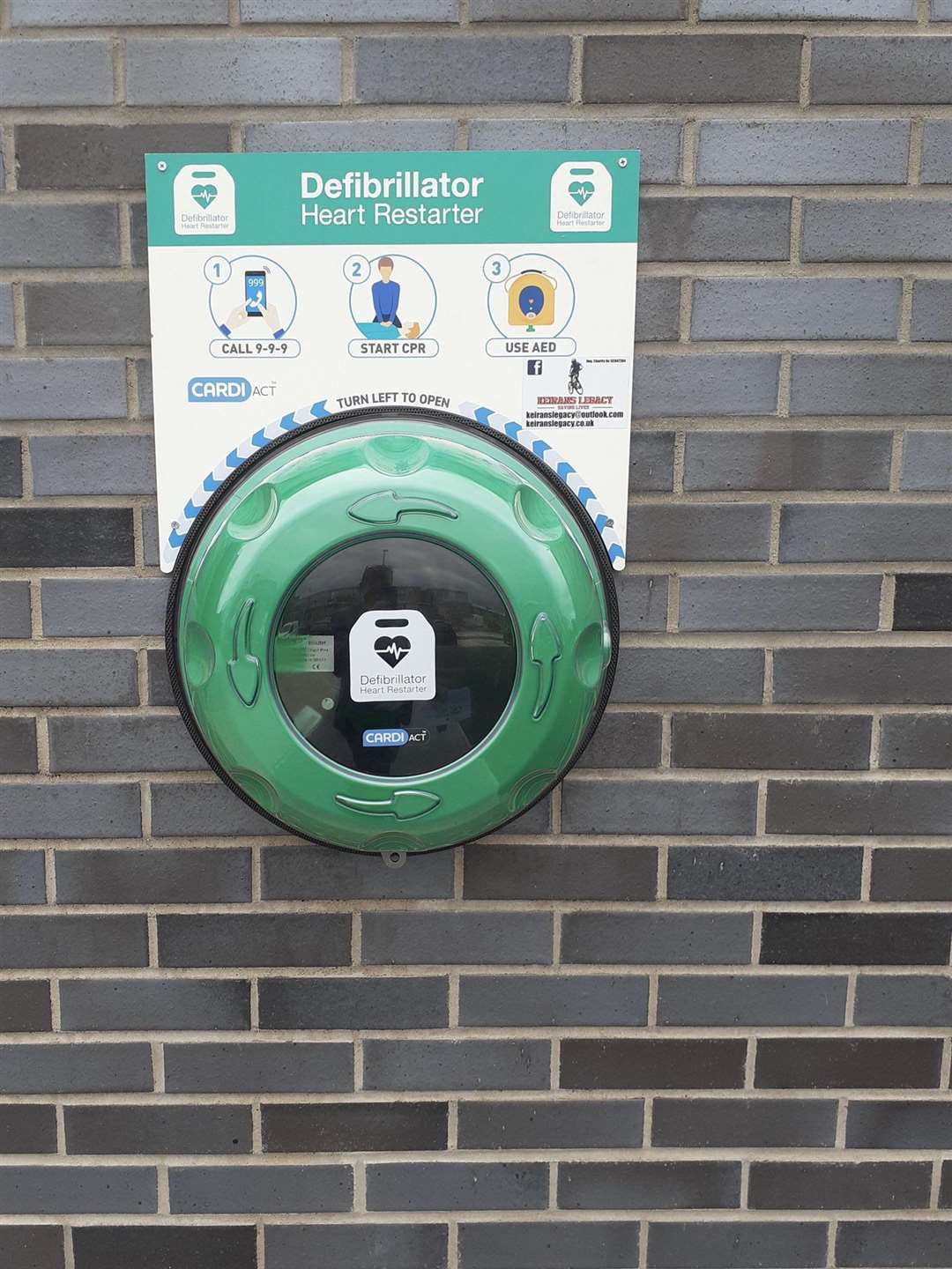 A new defibrillator has been installed at Inverurie Community Campus